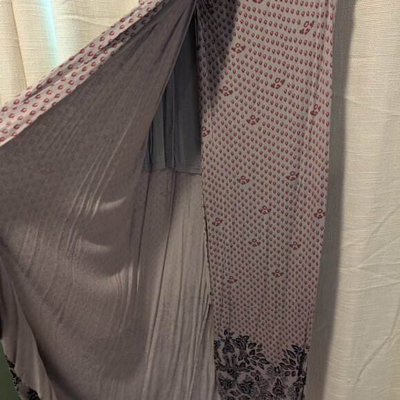 Free people Jersey gray and plum skirt size medium - Picture 2 of 3